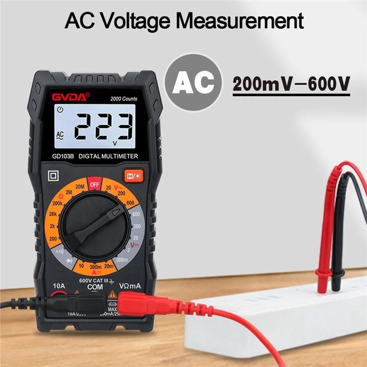 2000 Counts Manual Range Digital Multitester